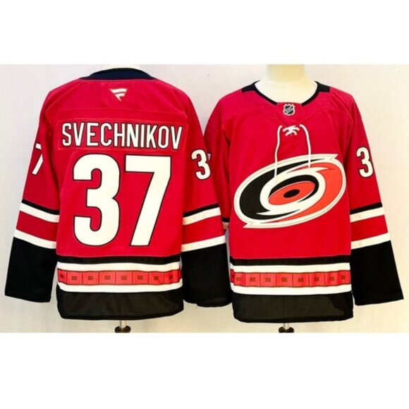 Mens Andrei Svechnikov Red Stitched Jersey - Picture 1 of 1